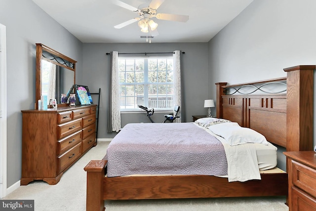 12900 Centre Park Cir Unit 107, Herndon, VA 20171 - bedroom featuring light carpet and ceiling fan