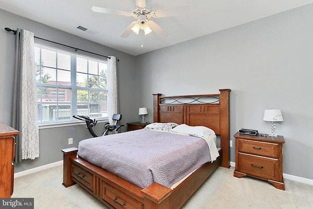 12900 Centre Park Cir Unit 107, Herndon, VA 20171 - bedroom featuring light carpet and a ceiling fan