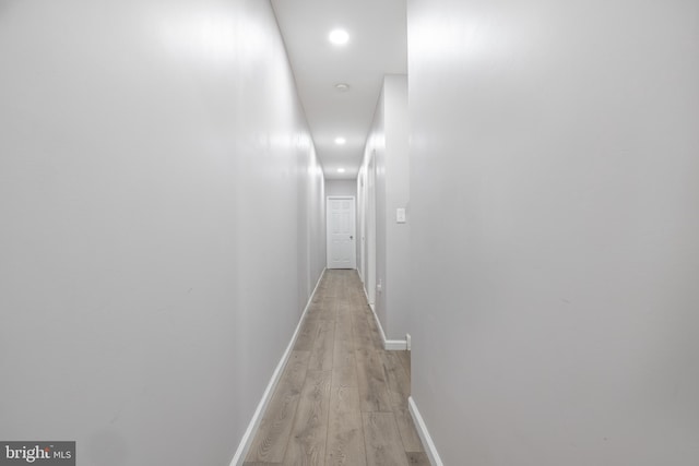 1707 W 4th St, Wilmington, DE 19805 - hallway featuring light wood-style floors, recessed lighting, and baseboards