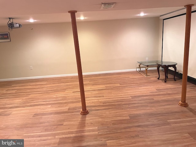 333 Sussex Blvd, Broomall, PA 19008 - finished basement with baseboards, light wood-style flooring, and recessed lighting