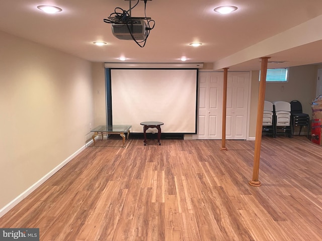 333 Sussex Blvd, Broomall, PA 19008 - home theater room with wood finished floors and baseboards