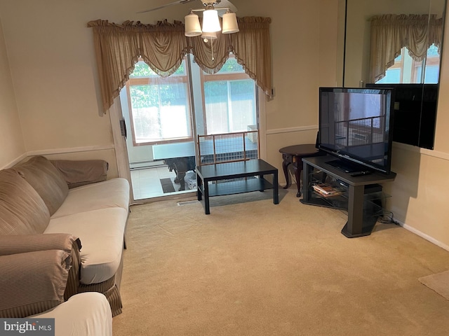 333 Sussex Blvd, Broomall, PA 19008 - carpeted living area with baseboards