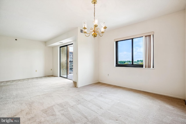 3330 N Leisure World Blvd Unit 5-722, Silver Spring, MD 20906 - carpeted empty room featuring a chandelier