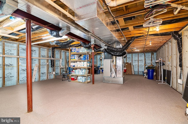 114 Austin Dr, Enola, PA 17025 - unfinished below grade area featuring carpet