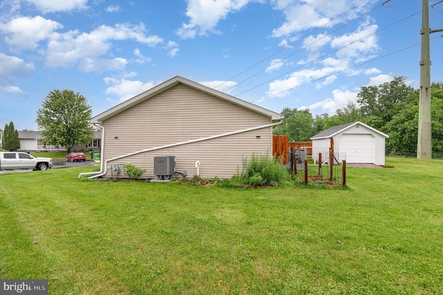 114 Austin Dr, Enola, PA 17025 - view of property exterior with a garage, an outdoor structure, and central air condition unit