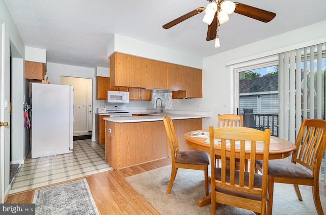 114 Austin Dr, Enola, PA 17025 - dining area with ceiling fan and light flooring
