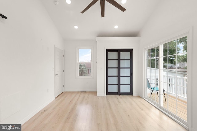 345 Townsend Rd, Essex, MD 21221 - foyer entrance featuring lofted ceiling, ceiling fan, wood finished floors, recessed lighting, and baseboards