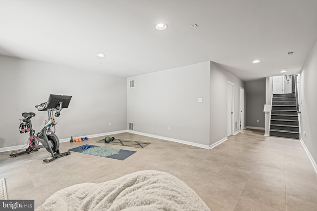 7250 Calm Sunset, Columbia, MD 21046 - workout room featuring recessed lighting and baseboards