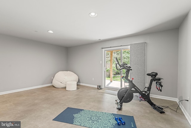 7250 Calm Sunset, Columbia, MD 21046 - exercise area featuring recessed lighting and baseboards