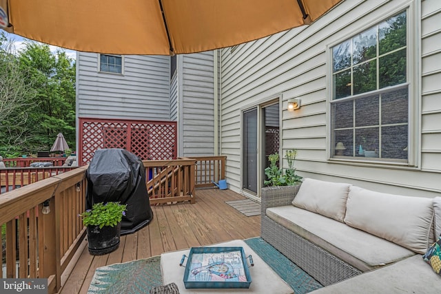 7250 Calm Sunset, Columbia, MD 21046 - wooden terrace with an outdoor hangout area