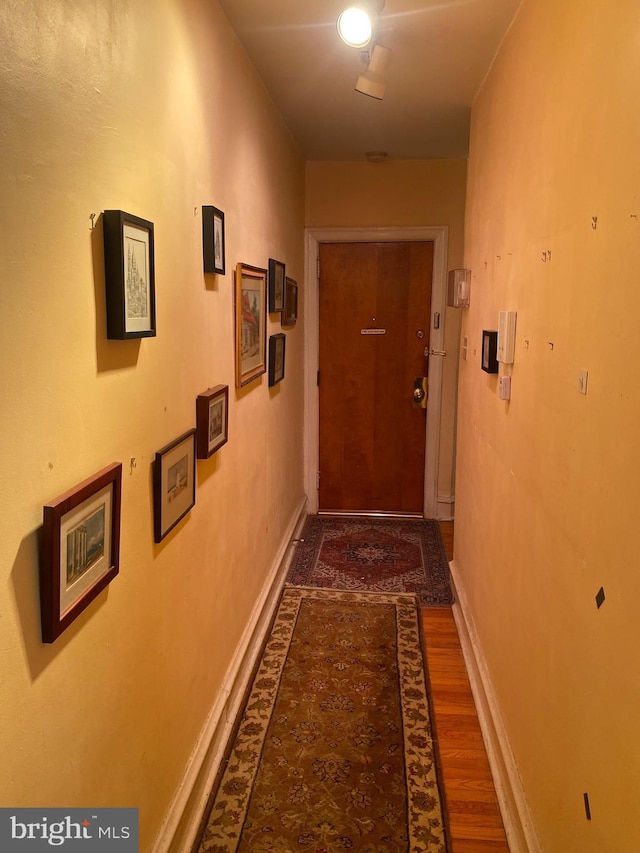 6136 Wayne Ave Unit 3, Philadelphia, PA 19144 - hall featuring wood finished floors and baseboards