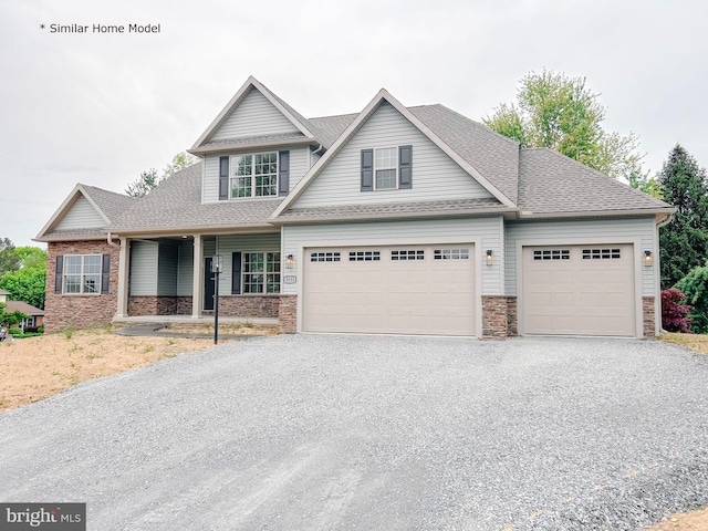 LOT32 Helens Dr, Greencastle, PA 17225 - craftsman-style house with asphalt driveway, stone siding, a garage, and roof with shingles