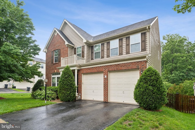 12752 Effie Rose Pl, Woodbridge, VA 22192 - traditional-style house with a garage, driveway, and brick siding