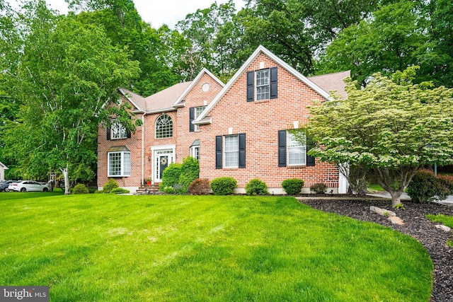 1597 Woodfield Dr, Bethlehem, PA 18015 - view of front of property featuring a front yard and brick siding