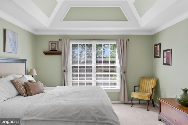 1597 Woodfield Dr, Bethlehem, PA 18015 - carpeted bedroom featuring vaulted ceiling, ornamental molding, and baseboards