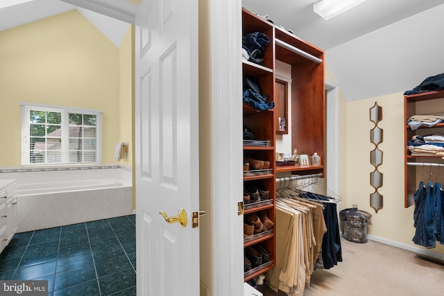 1597 Woodfield Dr, Bethlehem, PA 18015 - walk in closet featuring lofted ceiling
