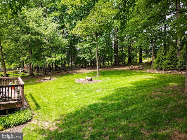 1597 Woodfield Dr, Bethlehem, PA 18015 - view of yard with a deck