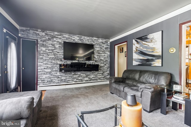 232 Columbia Ave, Trenton, NJ 08618 - living area with ornamental molding and carpet