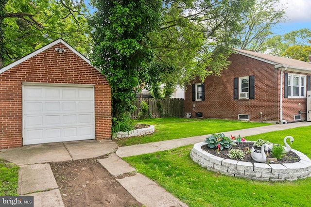 232 Columbia Ave, Trenton, NJ 08618 - view of yard with concrete driveway and a detached garage