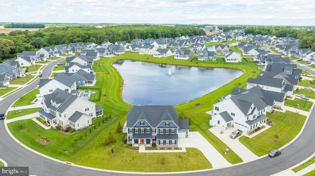 18234 Highwood Dr, Rehoboth Beach, DE 19971 - aerial perspective of suburban area with a large body of water