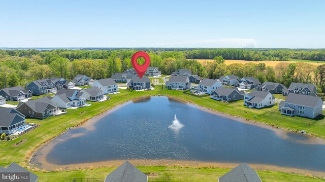 18234 Highwood Dr, Rehoboth Beach, DE 19971 - aerial perspective of suburban area featuring a nearby body of water