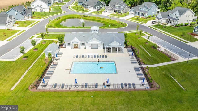 18234 Highwood Dr, Rehoboth Beach, DE 19971 - aerial view of residential area with a pool