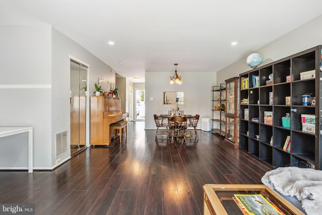 101 Pear Tree Ln, Franklin Park, NJ 08823 - dining space with a chandelier, wood finished floors, and recessed lighting