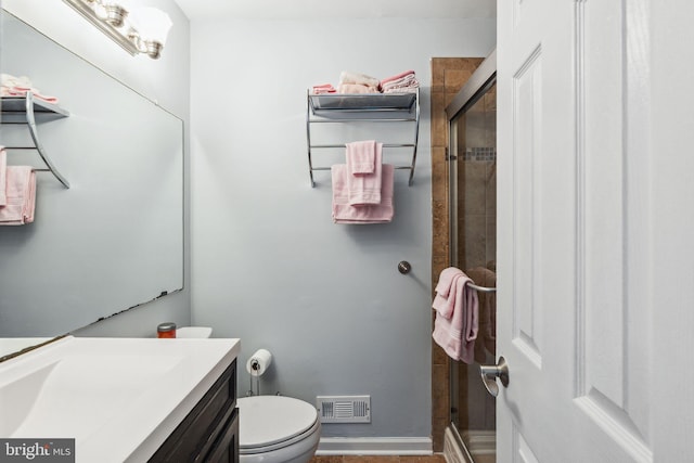 101 Pear Tree Ln, Franklin Park, NJ 08823 - full bathroom featuring vanity, a shower stall, toilet, and baseboards