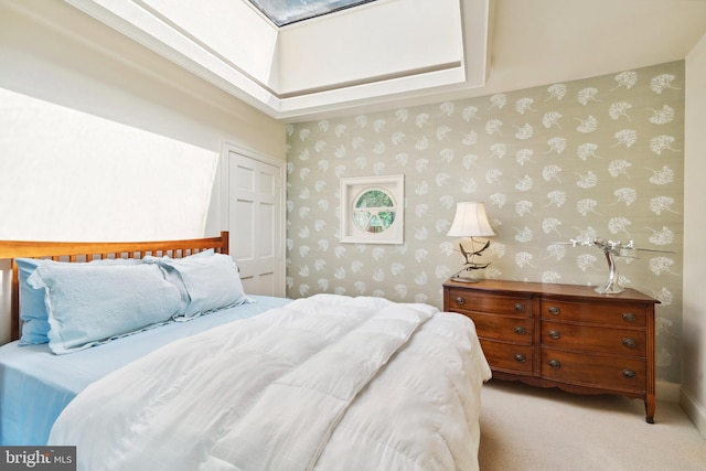 9791 Pintail Pl, Saint Michaels, MD 21663 - bedroom featuring wallpapered walls and light colored carpet