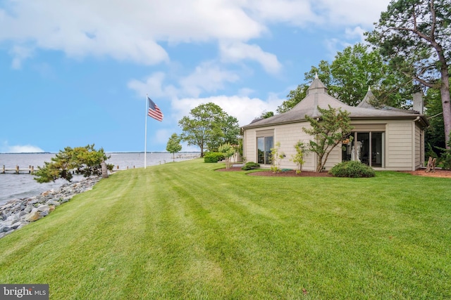 9791 Pintail Pl, Saint Michaels, MD 21663 - view of green lawn with a water view