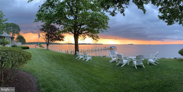 9791 Pintail Pl, Saint Michaels, MD 21663 - view of green lawn featuring a water view