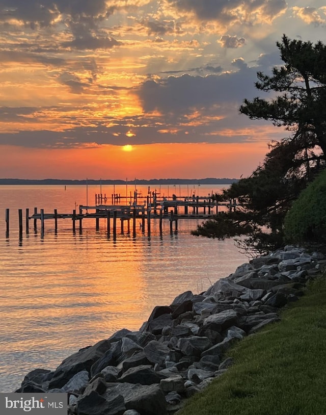 9791 Pintail Pl, Saint Michaels, MD 21663 - dock area with a water view and boat lift