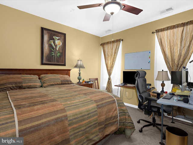 900 Marshy Cv Unit 111, Cambridge, MD 21613 - bedroom featuring carpet, a desk, and ceiling fan