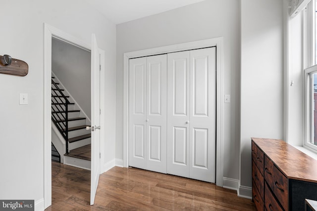 2117 Latona St, Philadelphia, PA 19146 - interior space featuring wood finished floors, baseboards, and stairway