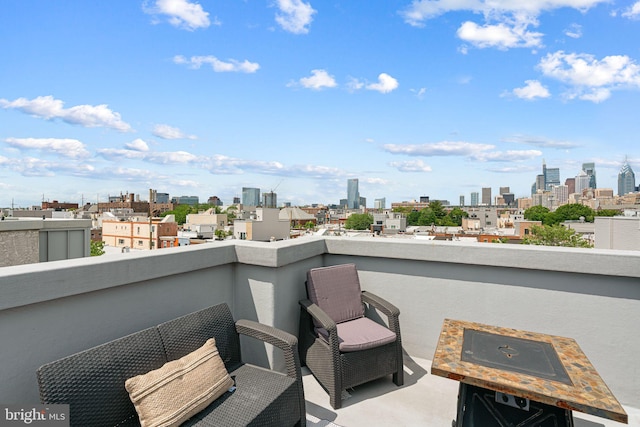 2117 Latona St, Philadelphia, PA 19146 - view of patio / terrace with a view of skyline and a balcony