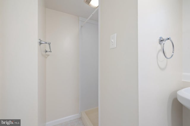 1515 Ainsley Rd, Silver Spring, MD 20904 - full bathroom featuring a walk in shower, baseboards, and tile patterned floors