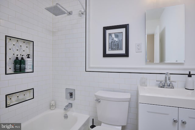 10893 Deborah Dr, Potomac, MD 20854 - full bathroom featuring vanity, toilet, and tub / shower combination