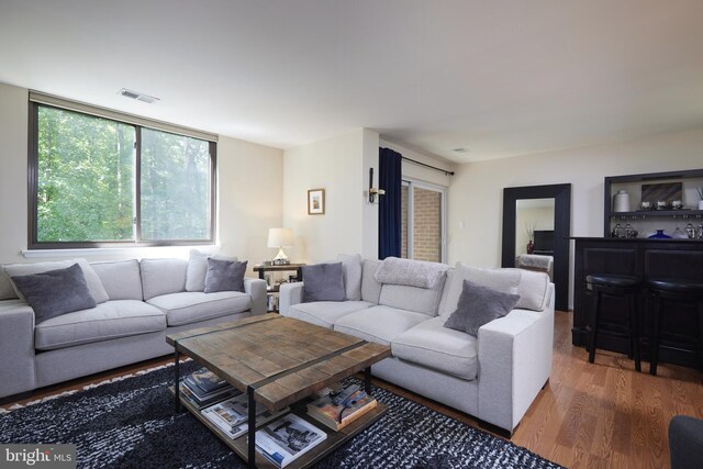 10893 Deborah Dr, Potomac, MD 20854 - living area with wood finished floors