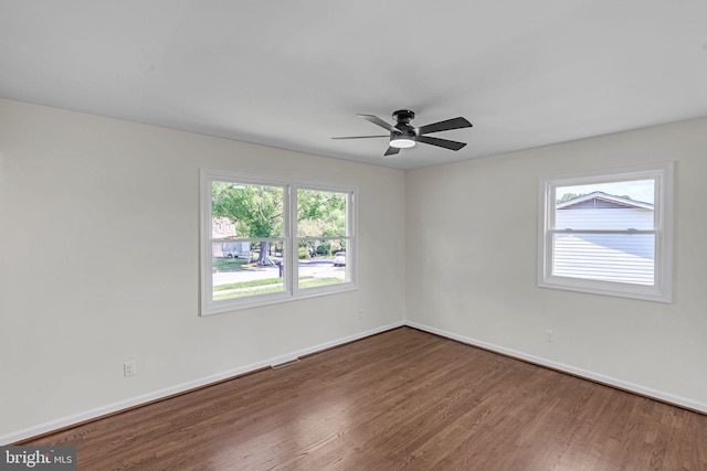 13029 Clarion Rd, Fort Washington, MD 20744 - unfurnished room with wood finished floors, baseboards, and a ceiling fan