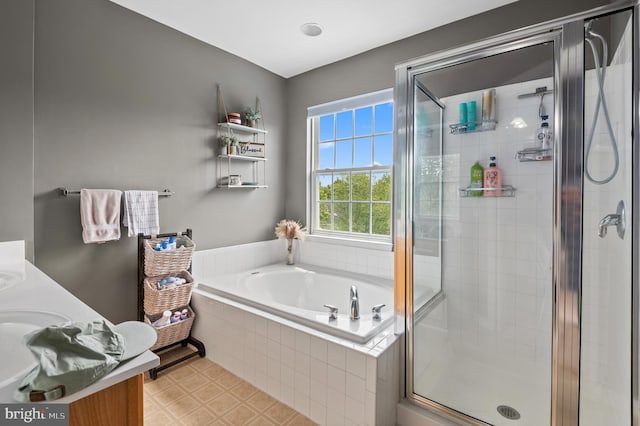 233 Windsor Ct, Quakertown, PA 18951 - full bath with a stall shower, a bath, and vanity