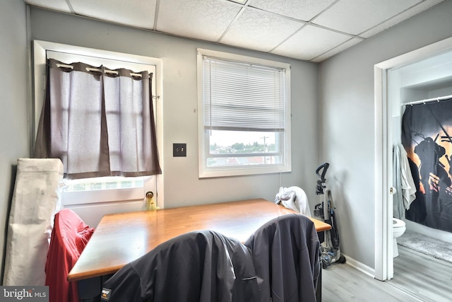 533 W Broadway, Red Lion, PA 17356 - dining area with wood finished floors, a paneled ceiling, and baseboards
