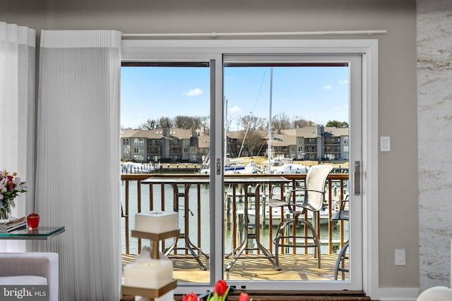 2186 Chesapeake Harbour Dr E, Annapolis, MD 21403 - dining space with plenty of natural light, a residential view, and a water view