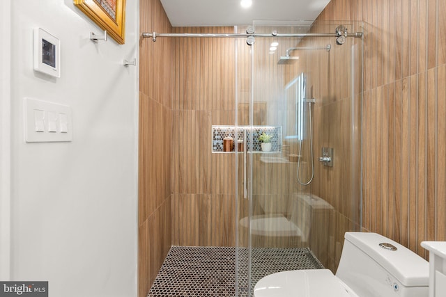 2186 Chesapeake Harbour Dr E, Annapolis, MD 21403 - bathroom featuring toilet and a shower stall