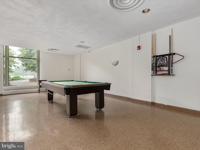 4141 N Henderson Rd N Unit 809, Arlington, VA 22203 - playroom with pool table, baseboards, and a textured ceiling