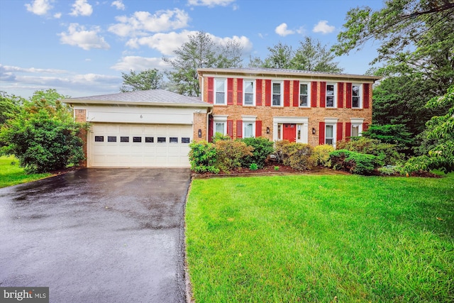 6 Tupelo Ct, Rockville, MD 20855 - colonial inspired home featuring driveway, brick siding, a garage, and a front yard
