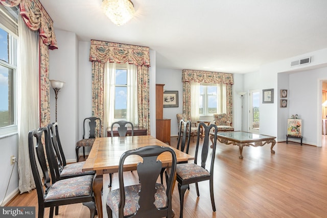 3801 Canterbury Rd Unit 817, Baltimore, MD 21218 - dining space featuring light wood-style flooring and baseboards