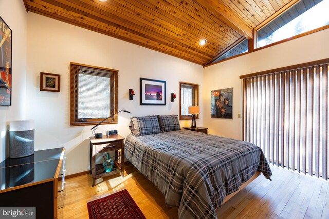 105 Fern Creek Ln, Martinsburg, WV 25404 - bedroom with light wood-type flooring, wooden ceiling, and baseboards