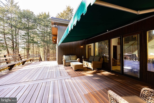 105 Fern Creek Ln, Martinsburg, WV 25404 - wooden terrace with an outdoor living space