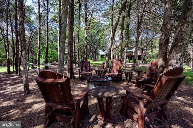 105 Fern Creek Ln, Martinsburg, WV 25404 - view of patio with an outdoor fire pit