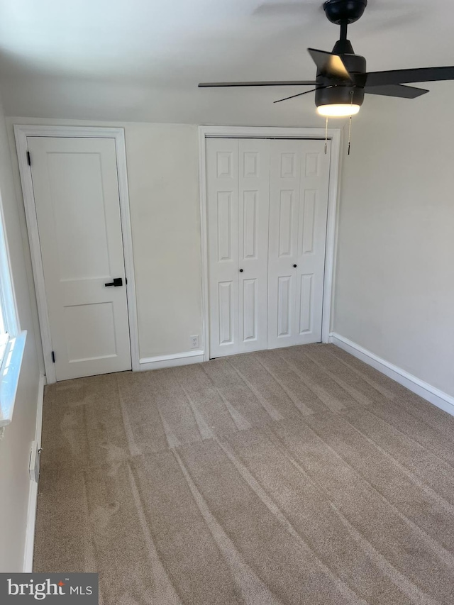 1537 W High St, Haddon Heights, NJ 08035 - unfurnished bedroom featuring carpet flooring, baseboards, and ceiling fan